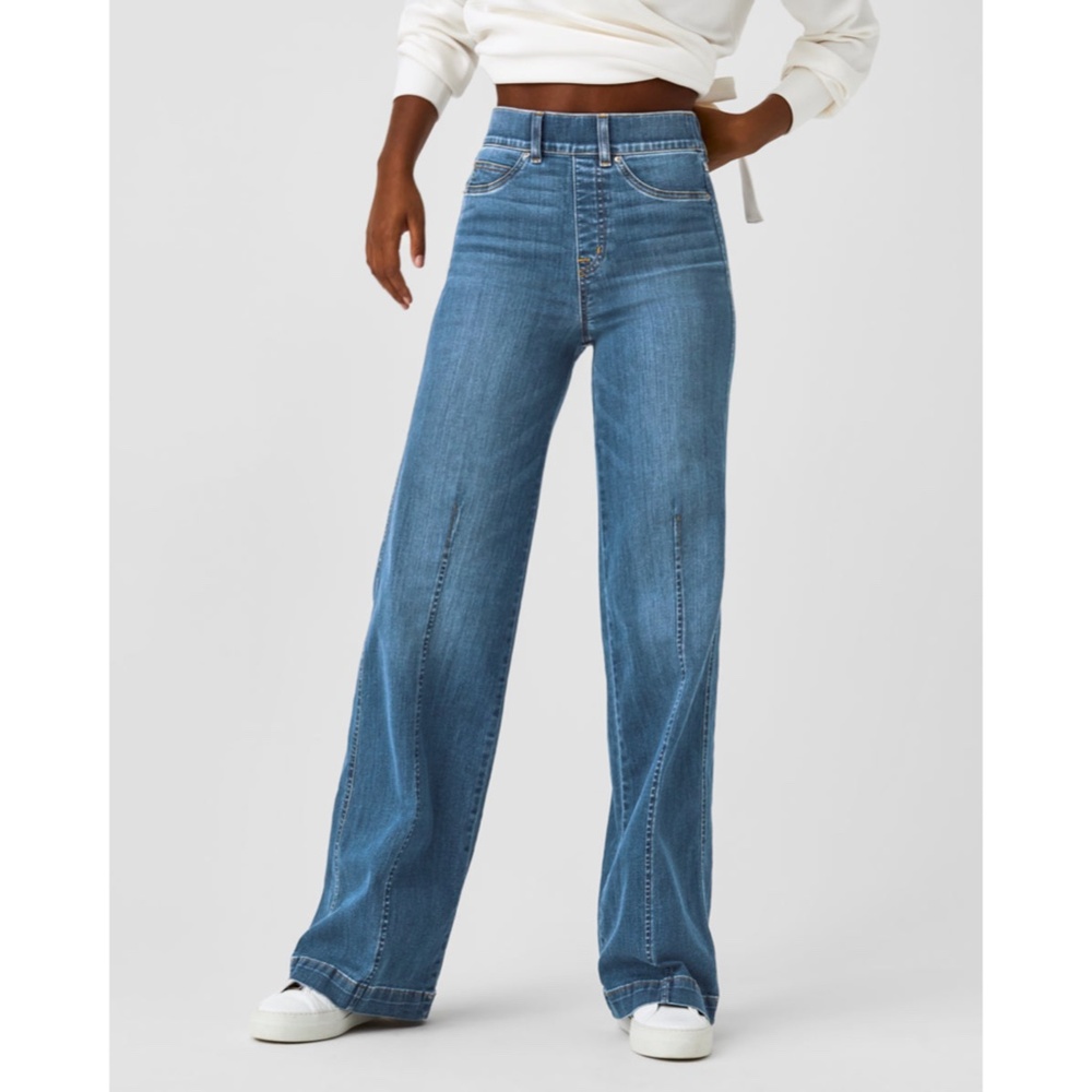 Spanx SPANXshape™ EveryWear Seamed-Front Wide Leg Jeans Medium